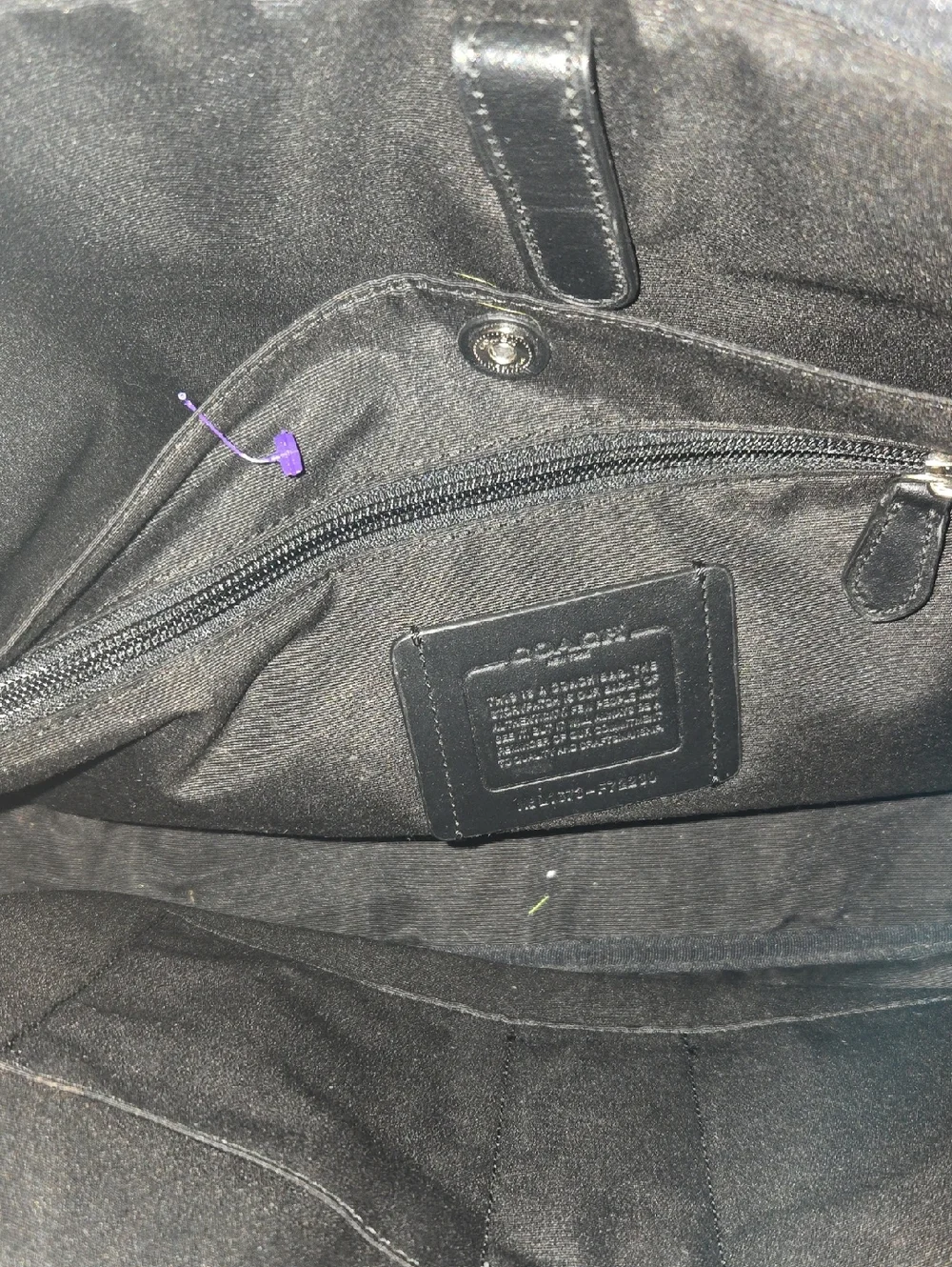 Coach Black Embossed Signature Leather Briefcase